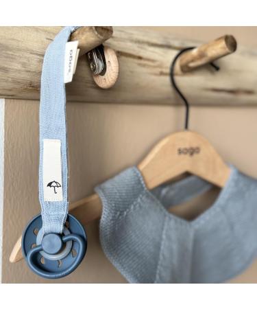 SAGA Copenhagen Pacifier Chain Pala (Dream Blue) - 100% Organic & Sustainable GOTS-Certified | 2x17cm | International Shipping - Buy Online on GoSupps.com
