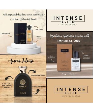 Amour Intense 100ML (3.4 OZ) Orient Elite Woods EDP 100ML (3.4Oz) & Imperial Oud EDP 50ML (1.7 OZ) WITH MAGNETIC BOX | Perfume For Men & Women. (PREMIUM COLLECTION) - Buy Online on GoSupps.com