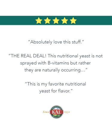 KAL Nutritional Yeast Flakes 14.8 oz - Vegan Protein & Rich in B Vitamins - Buy Online on GoSupps.com