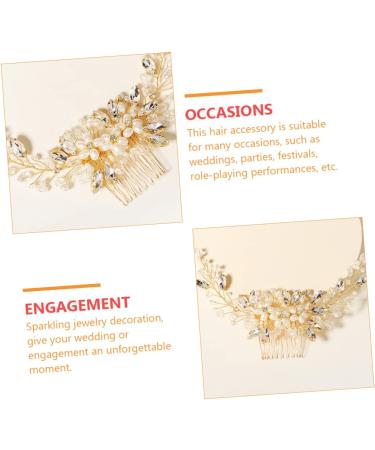 Angoily 1pc Pearl Comb Bridal Hair Comb Wedding Hair Accessory Tiara Rhinestone Barrettes Handmade Comb Barrette Wedding Hair Comb Hair Accessories Hanfu Headgear The Photo Bride - Buy Online on GoSupps.com