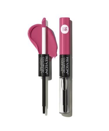 Revlon Colorstay Overtime Rouge l vres liquide double extr mit avec brillant l vres transparent avec vitamine E en prune/baie prune vivace 260 Prune vivace 1 unit (Lot de 1)