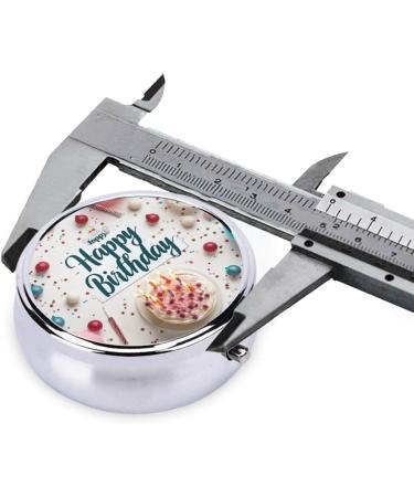 Portable Metal Pill Box - 3-Compartment Design for Travel | Buttercream & Candles - Buy Online on GoSupps.com