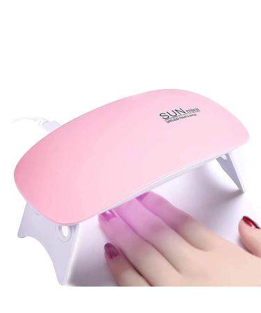 Mini Nail Lamp Usb UV/LED Nail Dryer Gel Nail Polish Poly Nail Gel 60s/120s Art Tool Pink Color SUN Mini Nail Dryer 6W UV Gel Polish Curing LED Lamp Portable Manicure Tool (PINK)