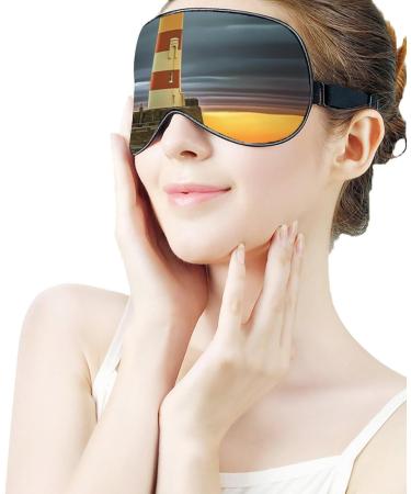 Lighthouse Sleep Eye Mask & Blindfold - Elastic Headband for Men & Women | Ideal for Sleep, Travel, and Nap - Buy Online on GoSupps.com