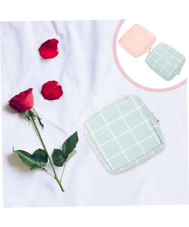 Lurrose 2pcs Girly Cotton Coin Purse Set | Portable Tampon Holder | Menstrual Pad Storage Bag - Buy Online on GoSupps.com