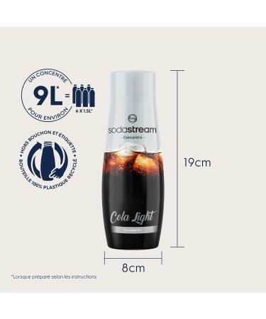 sodastream Cola Light Concentrate for Sparkling Water and Soda Machine | Prepare up to 9 litres of Cola in Seconds 440ml (Pack of 6) - Buy Online on GoSupps.com
