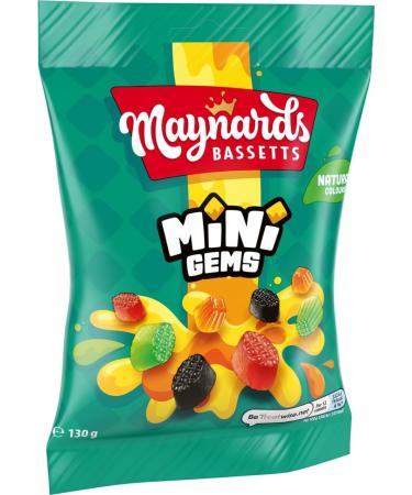 Maynards Bassetts Minigems Sweets Bag 130g | Delicious Assorted Gummy Candy - Buy Online on GoSupps.com