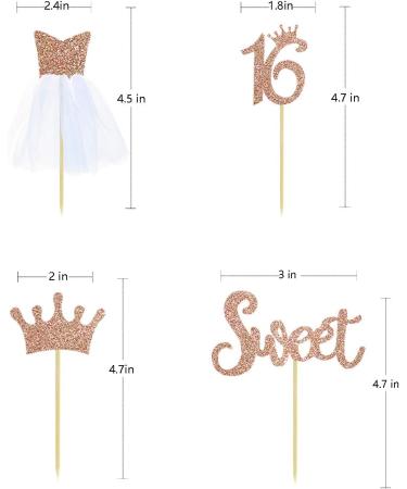 SNUNGPHIR Happy Birthday Cake Topper Acrylic Cupcake Topper for Various Birthday Cake Decorations UKCT-JS1013-015 - Buy Online on GoSupps.com