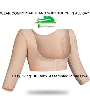 Upper Arm Shaper Compression Sleeves | Post Surgical Slimmer & Posture Corrector | Medium Size | Free Lipofoam Strips by LipoHealing - Buy Online on GoSupps.com