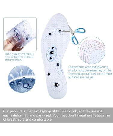 VanSP Magnetic Therapy Insole Weight Loss Magnet Acupressure Shoe Pads for Men and Women - White (Size S 10.4''/26.5cm) - Buy Online on GoSupps.com