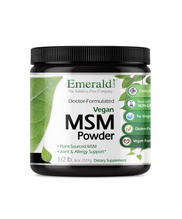 Emerald Labs MSM Powder 4,000 mg - Plant-Sourced Methylsulfonylmethane for Joint and Collagen Production Support - 8 oz