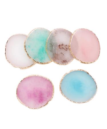 Beaupretty Beaupretty Set of 6 Resin Nail Art Mixing Palettes for Manicures and Gel