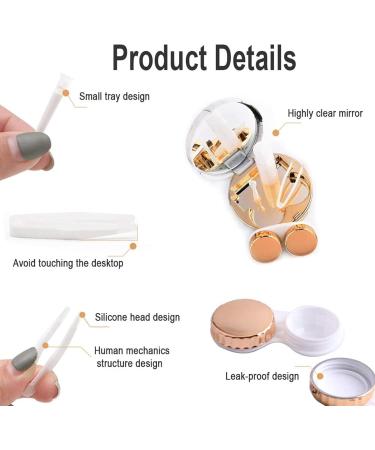 Exbrith 2-Piece Mini Contact Lens Box with Mirror | Reusable Contact Lens Container for Travel & Home Storage - Buy Online on GoSupps.com