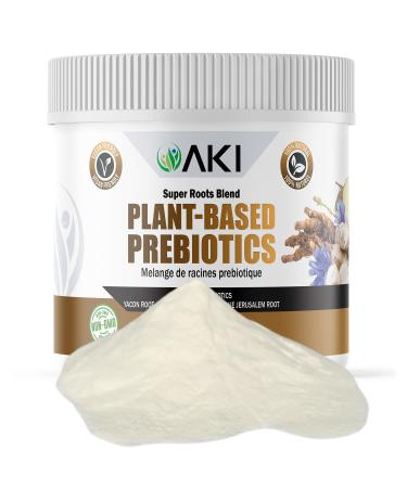 AKI Plant-Based Prebiotic Blend (6oz/170g) - Ideal Source of FOS & Inulin - Nourish Intestinal Flora & Immunity - Ideal for Protein Shakes Juice Smoothies - Keto Friendly Vegan Gluten & GMO Free
