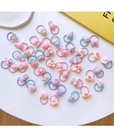 SHUSAY 40 PCS Toddler Girls Hair Ties | Elastic Rubber Bands in Mix Colors | Soft Hair Bands Holders | Multicolor-01 - Buy Online on GoSupps.com
