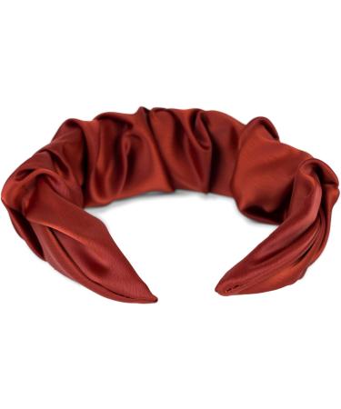 styleBREAKER Women's Hairband with Shimmering Braided Surface in Ruffled Look Hair Accessory 04027035 Colour:Rust Brown - Buy Online on GoSupps.com