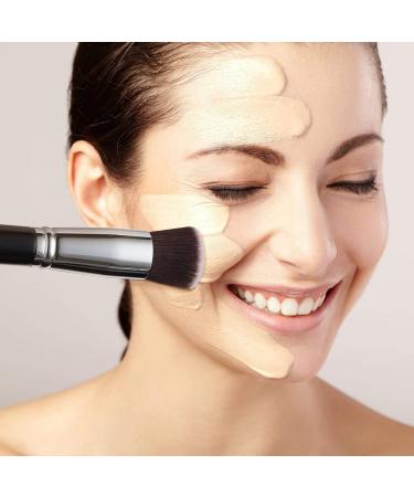 Exam Show Foundation Makeup Brush - Flat Tip Kabuki Brush for Mineral Powder Liquid & Cream Primers Concealer Blend - Soft Facial Brush (F614) - Buy Online on GoSupps.com