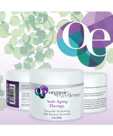 Organic Excellence Organic Moisturizer Face Cream - All Natural Non-Toxic Hydrating Cream with Silk Protein for Nourishing & Collagen Production - 2 oz Ships Internationally - Buy Online on GoSupps.com
