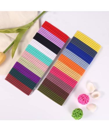 100PCS Colorful 4MM Hair Elastics Hair Ties - Ponytail Holders for Medium to Thick Hair - 2 Inch Diameter Elastic Bands - Curly Hair Accessories for Women and Men - 20 Colors - Buy Online on GoSupps.com
