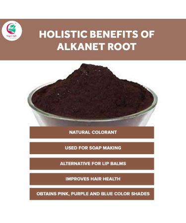 Alkanet Root Powder 10oz - 100% Natural Colourant for Soap Making | Gorgeous Color Shades | Ratanjot Root Powder by Yogis Gift  - Buy Online on GoSupps.com