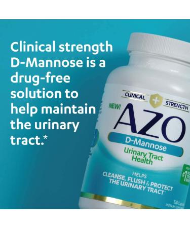 Azo D-Mannose for Urinary Tract Health - 120 Capsules - Buy Online on GoSupps.com