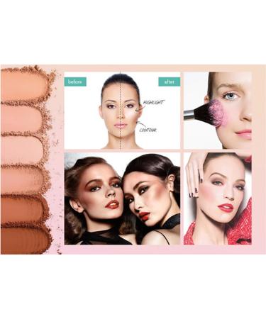 4 color baked blush palette cheek makeup shimmer facial blush natural glow lasting lightweight high light blush (03) - Buy Online on GoSupps.com