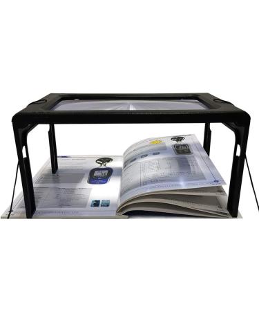 Portable Magnifying Glass Magnifying Glass Hands Free Full Page Magnifier Led Lighted Foldable 2.5X Atmosphere - Buy Online on GoSupps.com