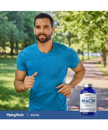 Piping Rock Niacin 500mg | Flush Free | 240 Capsules | Vitamin B3 Supplement | Non-GMO Gluten Free - Buy Online on GoSupps.com