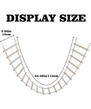 Premium Wooden Bird Ladder Bridge for Small Animals - Cage Accessories for Hamsters Parrots & More (112x15 cm) - Buy Online on GoSupps.com