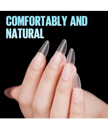TOMICCA Short Almond Nail Tips - 360pcs Full Matte Half Cover Nails for Acrylic & Gel Extensions | DIY Nail Art Kits | 12 Sizes with Box - Buy Online on GoSupps.com
