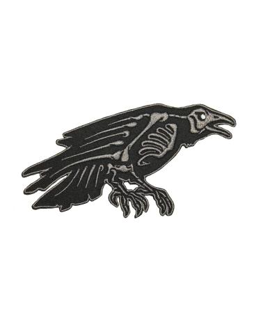 Skelli Bones Raven Patch