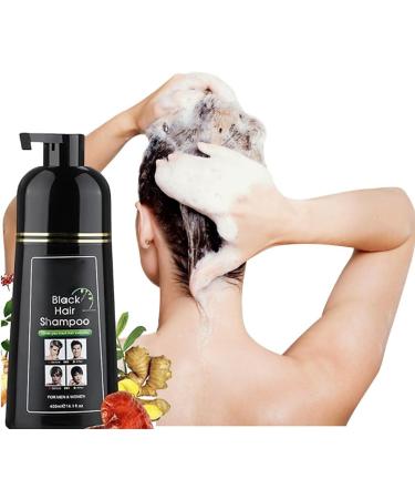  HADAVAKA Black Hair Shampoo Black Color For Men And Women Black Hair Shampoo Instant Hair Dye For Covering White And Grey Hair (Black) - Buy Online on GoSupps.com