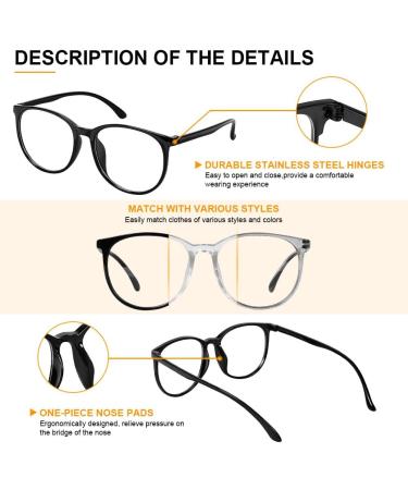 Aomig Blue Light Glasses (3PC) Unisex Gaming & Reading Glasses | Eye Protection & Relief | Black/Gray/White Options - Buy Online on GoSupps.com