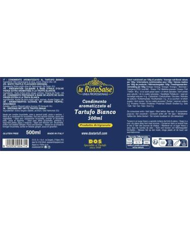 DOS Tartufi - Extra Virgin Olive Oil With White Truffle 500 ml | Intense Taste | No Preservatives or Colourings | For C - Buy Online on GoSupps.com