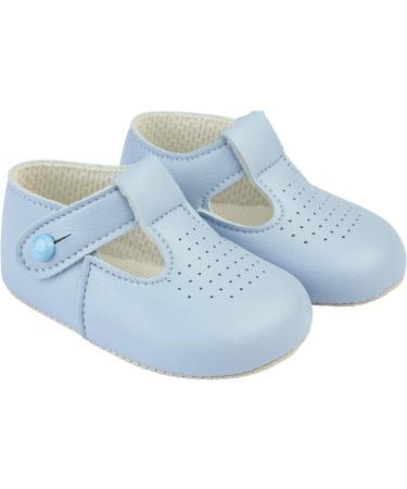 Baypods Baby Shoes B625: Soft Soled Pre Walker T-Bar Style Shoes for Boys & Girls - Sky Blue, Made in England - Buy Online on GoSupps.com