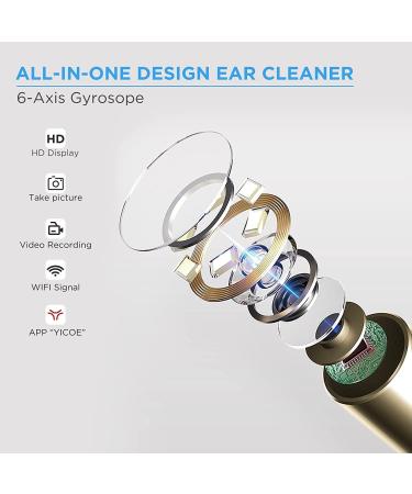 Ear Wax Removal Ear Cleaner Camera - 6 LED Lights, Ear Cleaning Kit for iPhone, iPad, Android - Green - Buy Online on GoSupps.com