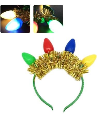 hgnxa Christmas Flashing LED Headband Fun and Festive Light Bulb for Kids Adults Glow in the Dark Accessories Party Favor Red - Buy Online on GoSupps.com