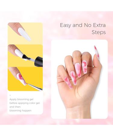 BURANO Nail Blooming Gel Clear 0.5 Floz - Set of 2 Bottles | Nail Art Blooming Gel Polish for Spreading Effect - Buy Online on GoSupps.com