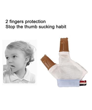 Buy Baby Stop Thumbs Finger Protection Set - Soft Silicone Breathable 2-Finger Design for Thumb Sucking Relief - Buy Online on GoSupps.com