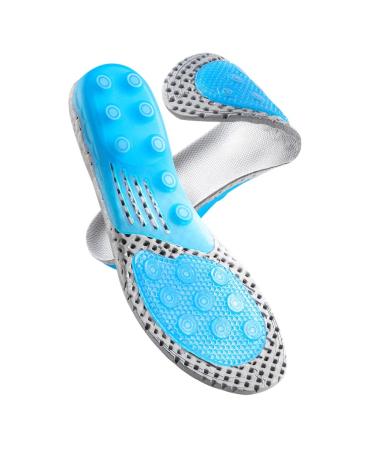 Silicone Gel Insoles for Women Men Orthotic Sole Pad for Shoes Deodorant Breathable Cushion Running Pad for Feet() EU41-42(260mm) ) EU41-42(260mm) D