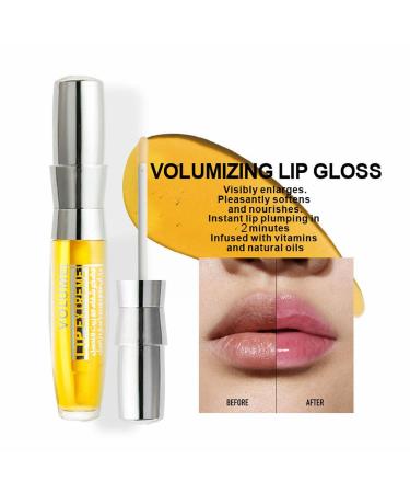 Xiahium Little Girl Lip Gloss Pack - Colorful Makeup Set with Moisturizing Lip Lotion and Lip Liner, 6ml - Yellow - Buy Online on GoSupps.com