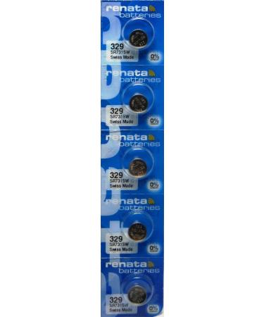 329 Watch battery - Strip of 5 Batteries