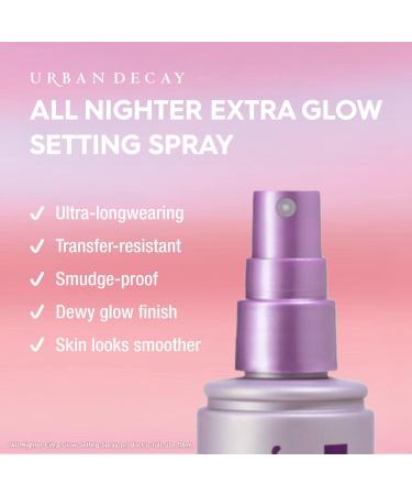 Urban Decay All Nighter Makeup Setting Spray - Long-Lasting Vegan Formula for 16-Hour Wear - Oil-Free, Extra Glow Finish - Buy Online on GoSupps.com