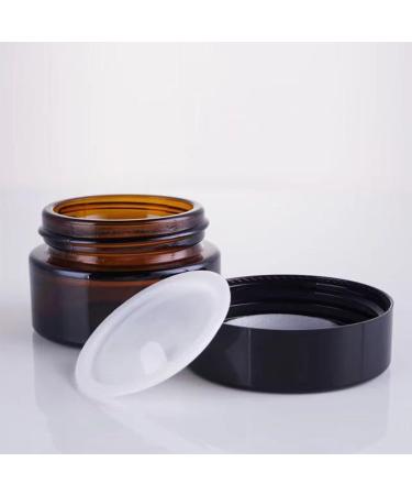 LECUNE 3-Piece 30ml Amber Plastic Ointment Cream Stick Set - Refillable Containers with Lid & Liner for Lotion Creams & Cosmetics (Includes 2 Spatulas) - Buy Online on GoSupps.com