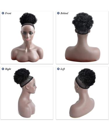 YAMEL Afro Puff Drawstring Ponytail Medium Bun - Natural Black Synthetic Hair Piece for Black Women - Buy Online on GoSupps.com