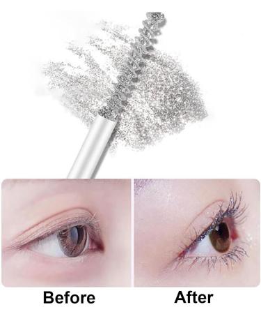 Yfjyxen Diamond Glitter Mascara Glitter Mascara Colorful Shiny Diamond Glitter Eyelash Mascara Long Lasting Sparkling Eyelashes Thick and Long Mascara Volume(1PCS) - Buy Online on GoSupps.com