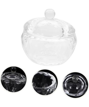 Milisten Glass Jar Glass Wedding Decor Manicure Nail Dish Nail Art Liquid Holder Nail Liquid Holder Nail Dish Bowl with Lids Dappen Dish Plate Cup Candy Plate Bracket Candy Jar With Cover - Buy Online on GoSupps.com