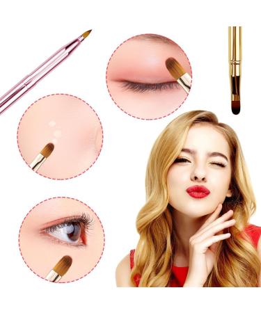2 PCS Retractable Lip Makeup Brush Portable Dual End Lipstick Brush Eye Make Up Brushes Concealer Brushes Eye Shadow Brush Lip Brush tool Lip Contours Makeup Tool - Buy Online on GoSupps.com