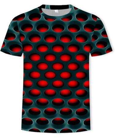 Kanedue Men's 3D Graphic Tees: Summer Optical Illusion T-Shirts with Cool Designs - Buy Online on GoSupps.com