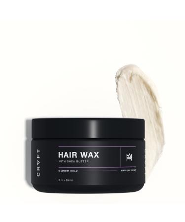CRVFT Hair Wax 2oz | Medium Hold/Medium Shine | Control Frizz & Catch Flyaways | Ideal for Medium to Long Hair | Reworkable Defining Styler  Heavy  | Made in the USA | Paraben & Sulfate Free  Scented